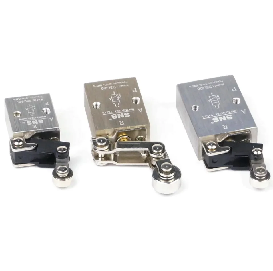 S3L-M5/06/08 Pneumatic 2 Positions 3 Ways Single Roll Actuator Mechanical Valve