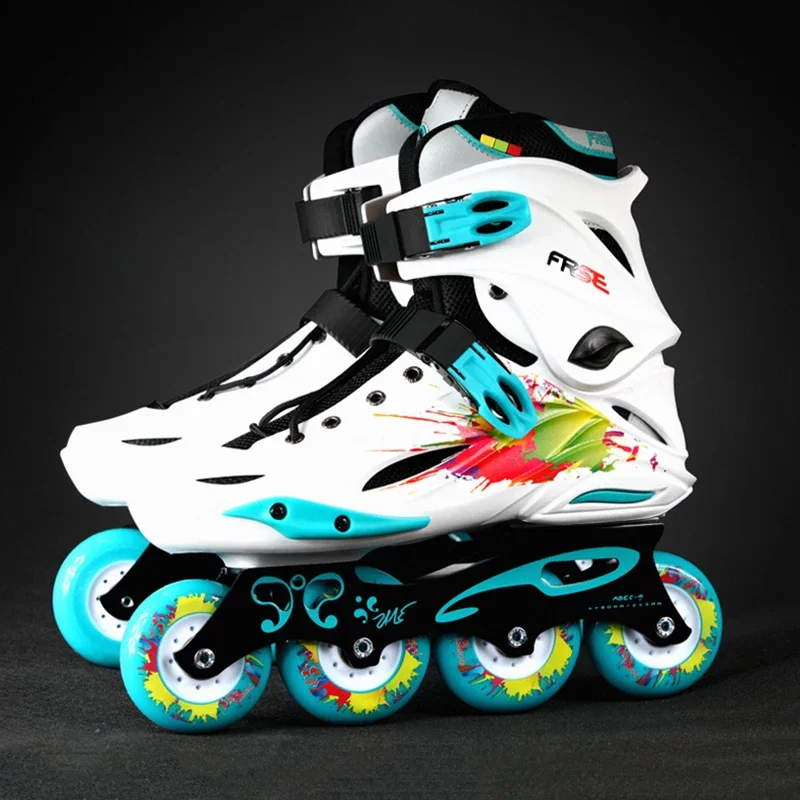 

Professional Inline Skates Adults Men Women 4 Wheel Speed Slalom Skating Shoes Outdoor Fitness Roller Blades for Freestyle Use