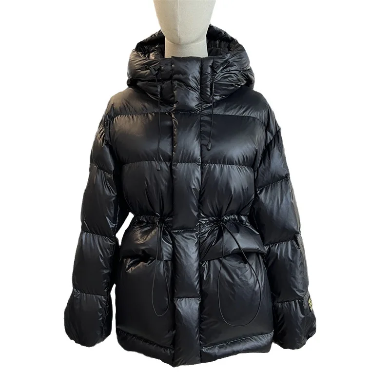 Fashion Goose Down Jacket for Women Autumn Winter New Slim Hooded Down Coats Korean Female Thicked Warm Short Parkas