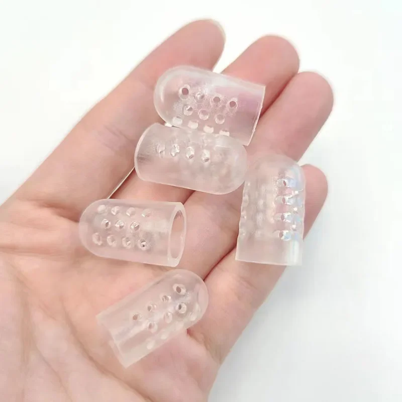 2-40pcs Transparent Silicone Toe Covers Women Gel Little Toes Protector Tube Foot Care Finger Caps Elasticity Prevents Blisters