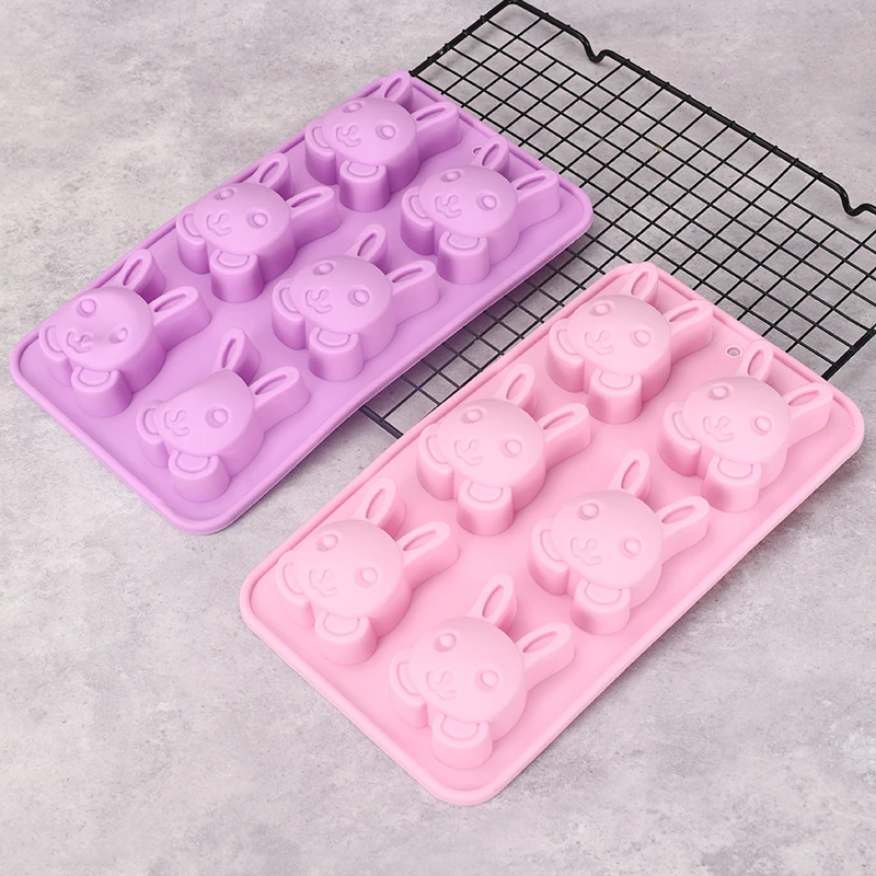 Easter Mold Silicone Mold Rabbit Bunny Cake Mould Chocolate Dessert Baking Mold 3D Cake Decorating Mold DIY Home Kitchen Tools