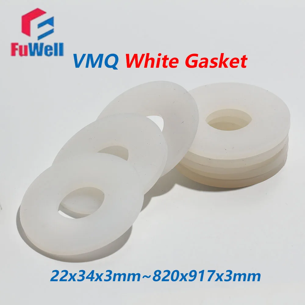 

Fuwell 1pcs VMQ Seal Gasket Silicone Rubber Flush Valve Washer ORing 480x539x3mm/530x594x3mm/630x695x3mm/720x810x3mm/820x917x3mm