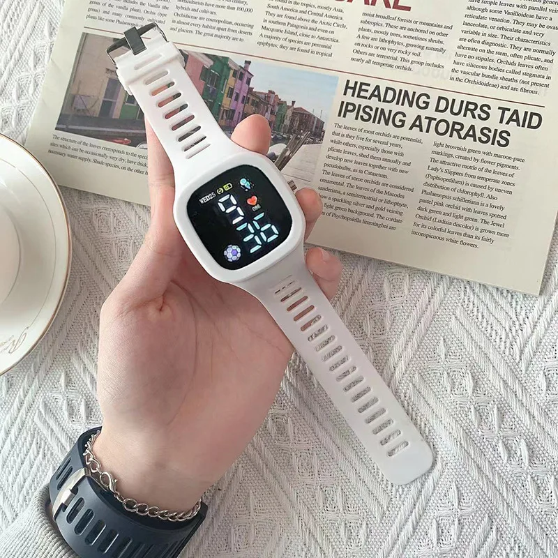 Jam tangan anak-anak baru jam tangan anak tali silikon warna-warni olahraga untuk remaja perempuan anak laki-laki jam tangan anak-anak tahan air jam Digital Led