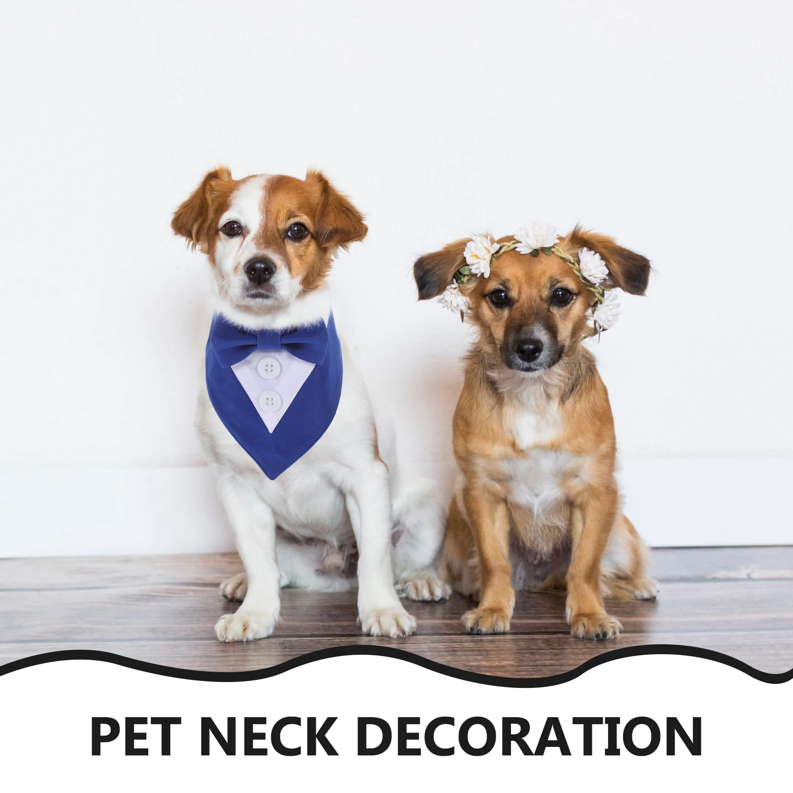 

Dog Wedding Turban Pet Accessories Collar for Dogs Suit Costume Scarf Polyester Cute Wear