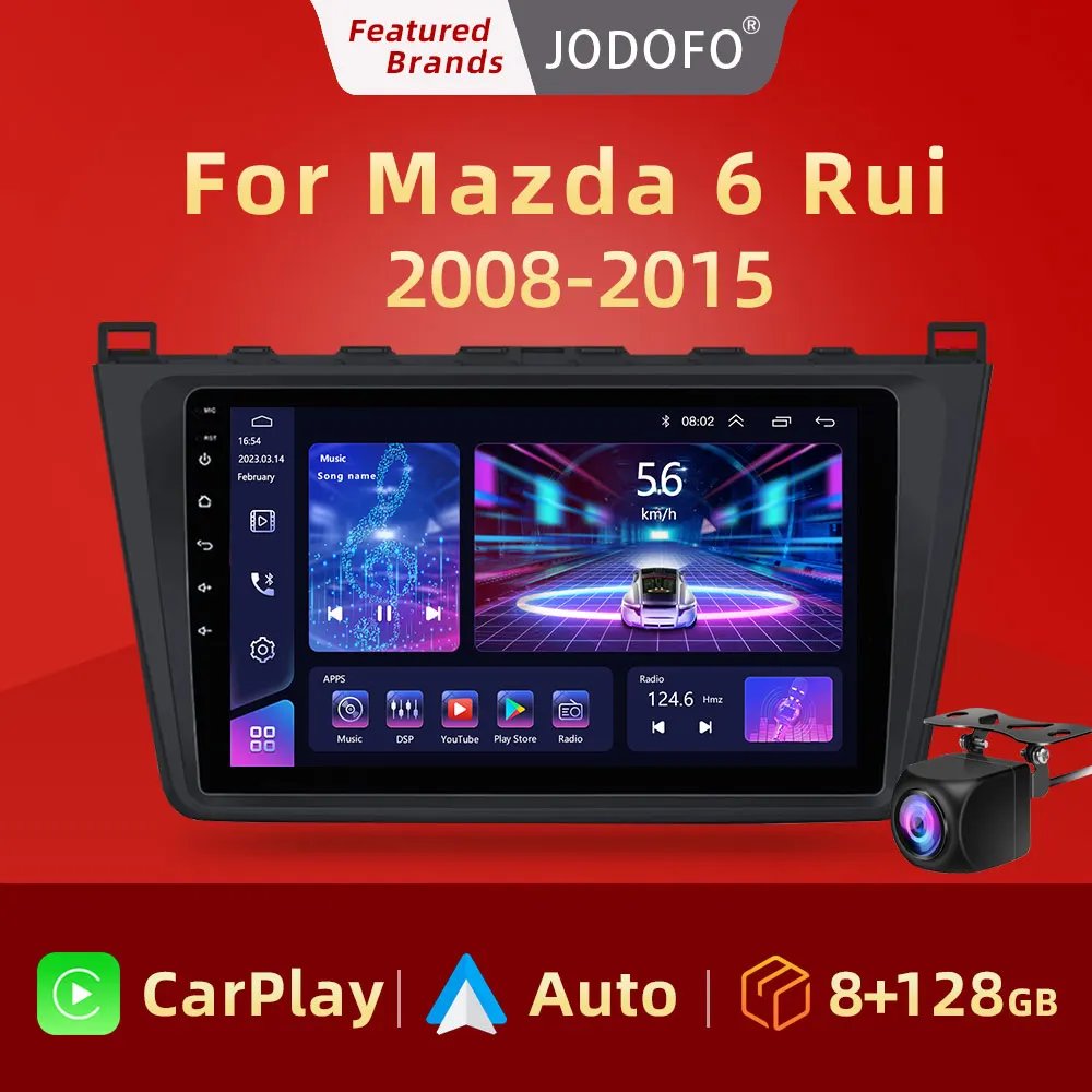 

Jodofo 8 128GB 2 din Android 11Carplay GPS Car Radio for Mazda 6 Rui wing Mazda 6 GH 2008-2015 AutoRadio Multimedia Video Player