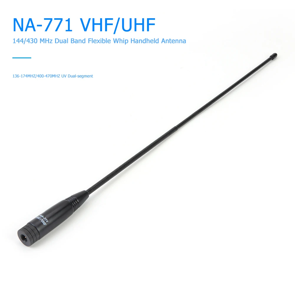 Dual Band High Gain SMA-M Male Antenna Black Simple and  2.15dBi 10W for BAOFENG UV-3R UV-100 UV-200 Radio 38cm