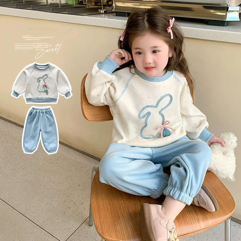 

Baby Girl Clothes Set Size 2-9Y Kids Top+Bottom Clothing Set Girl Autumn Clothing Suit Toddle Baby Casual Fashion Pullover+Pants