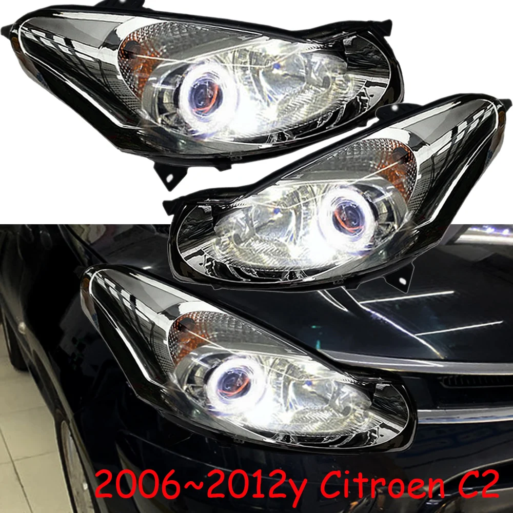 car bumper headlamp For Citroen C2 headlight projector lens lamp 2006~2012y head lamp for Citroen C2 fog lamp