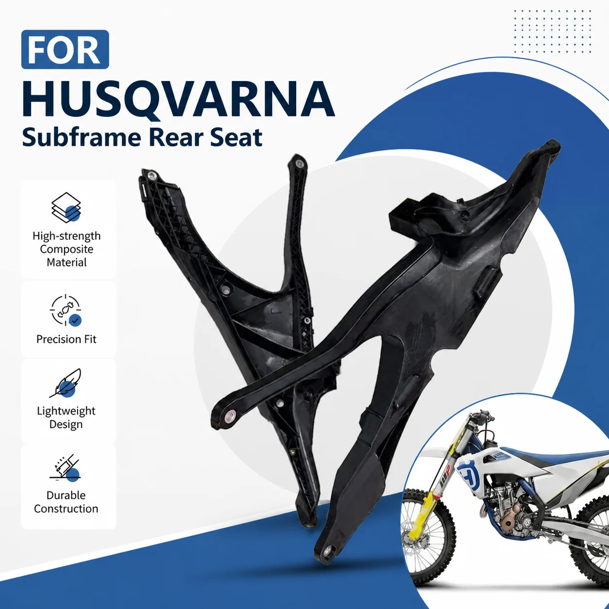 

HUSQVARNA 19-22 Motorcycle Subframe Strengthen Kit Left Right Rear Frame for FC FE FS FX TC TE TX 250 350 450 300 Dirt Bike