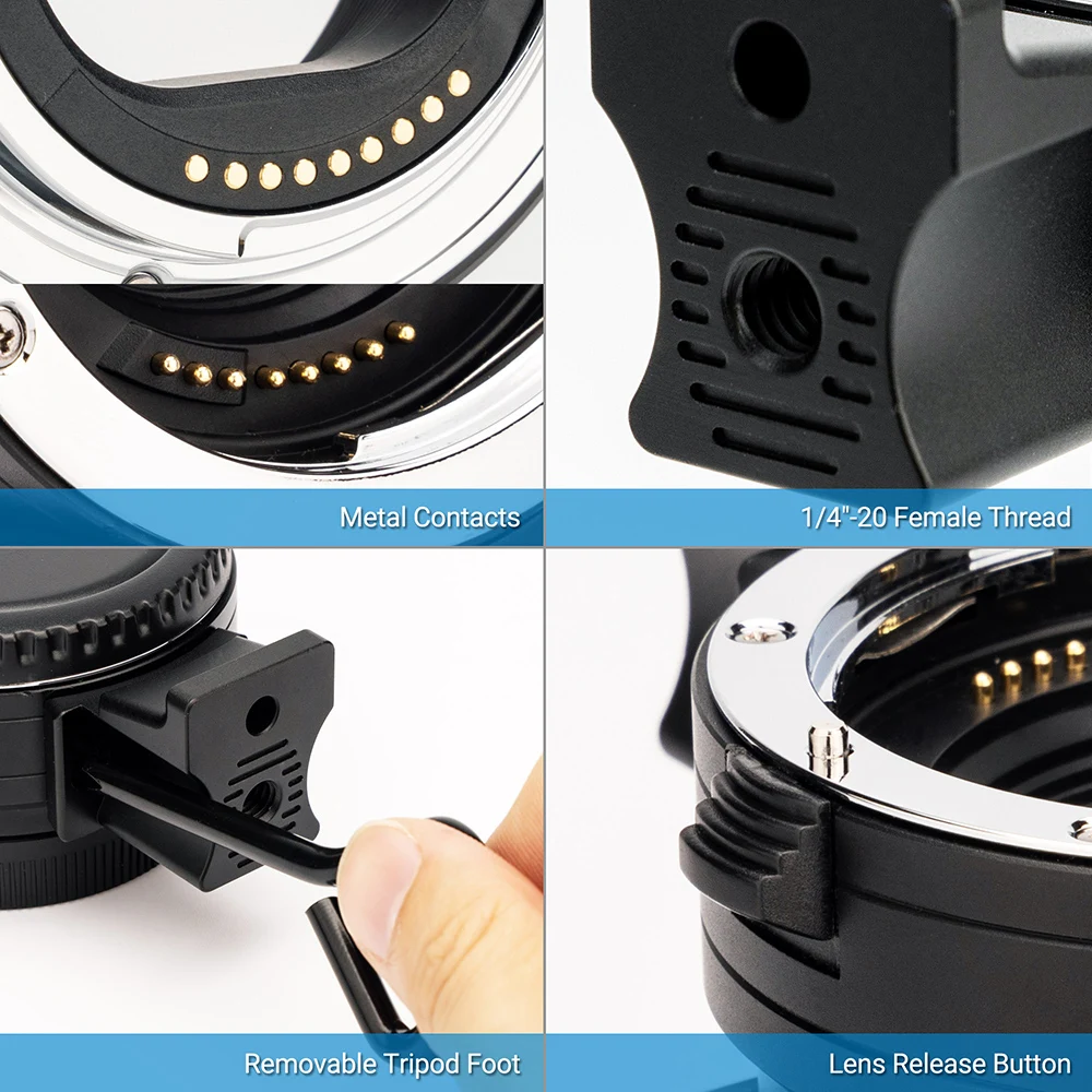 Адаптер для крепления JJC с автофокусом для Canon EOS EF/стандартный объектив для фотоаппарата совместим с Canon M50 Mark II M5 M6