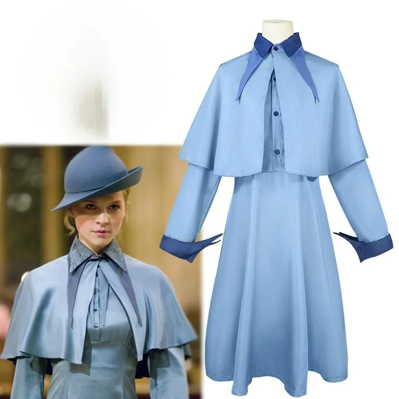 

Fleur Delacour Halloween Cosplay Costume Busbat School Uniform Women's Traditional Chinese Clothing Stage Performance Dress
