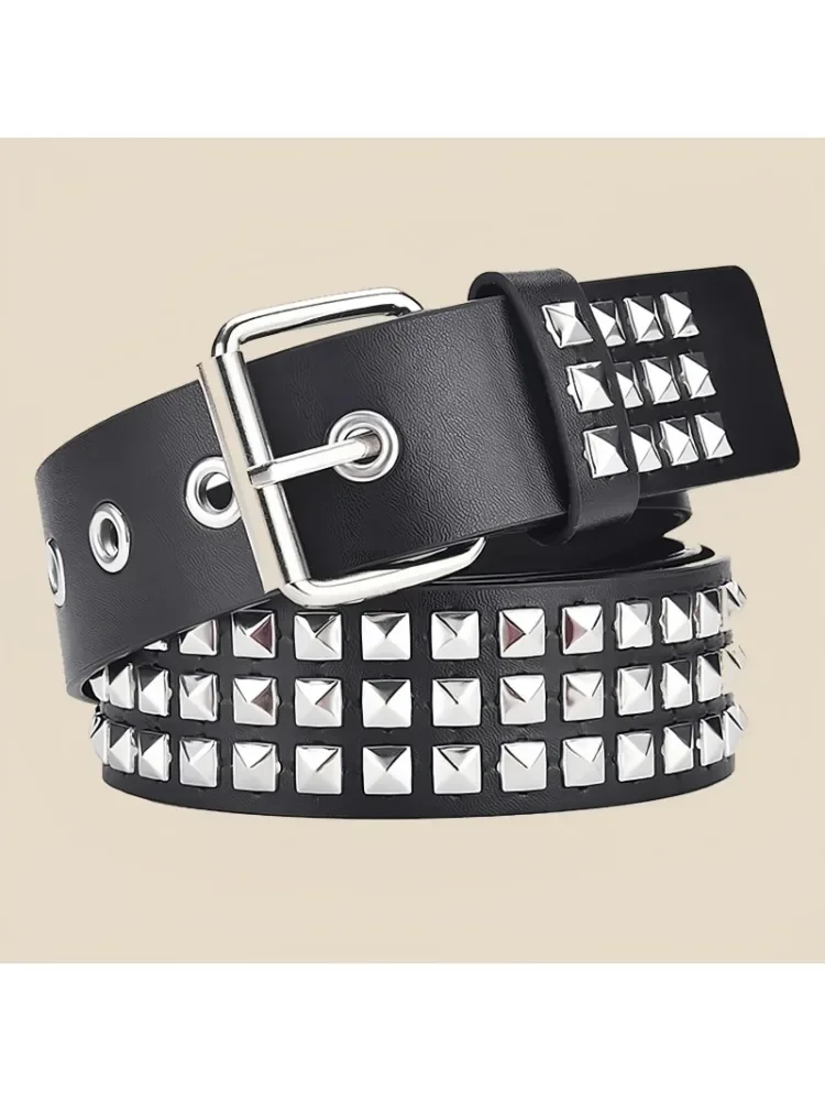 Tendance Rivet ceinture métal lourd ceinture hommes femmes Punk discothèque Rock Style ceinture jean ceinture Y2K ceinture mode décoration femmes ceinture