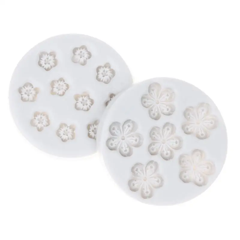 Food Grade Silicone Flower Molds Non Stick Design For Cake: Decorating Fondant Candy Polymer Clay Crafts