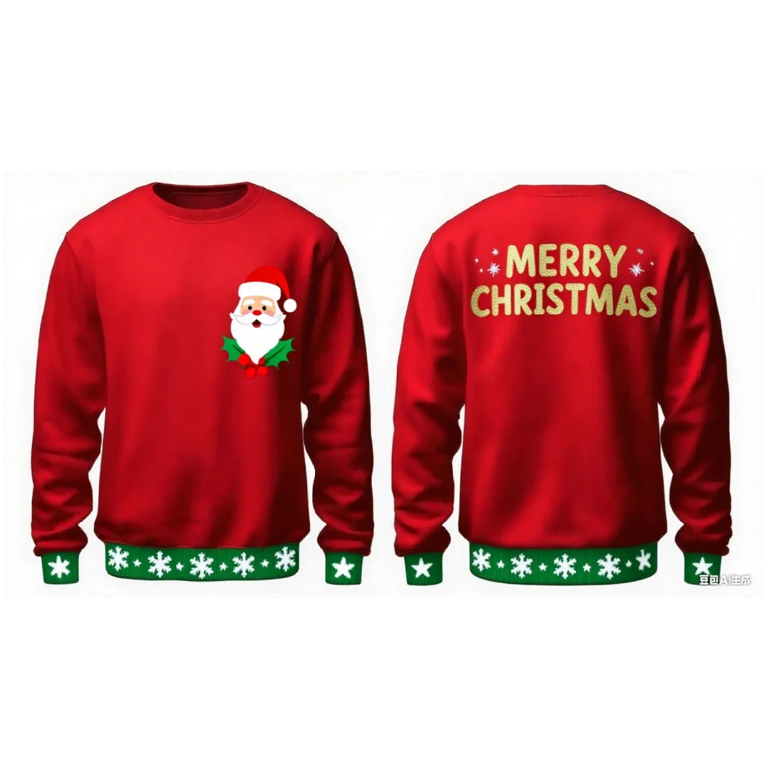 Kerstfeest viering grafische hoodie 3D print lente en herfst mode veelzijdige streetwear heren en dames Y2K hoodies