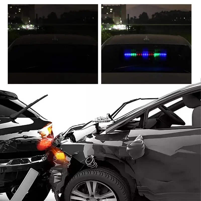 Solar Warning Flashing Light Car Warning Flashing Light Car Solar Power Warning LED Flashing Security Light Warning Emergencies