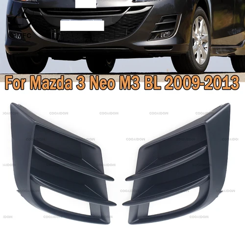 Rejillas PMFC para parachoques delantero, luz antiniebla, cubierta de lámpara antiniebla para Mazda 3 2009 2010 2011 2012 2013 M3 BL BK, BCD2-50-C21 de luz antiniebla