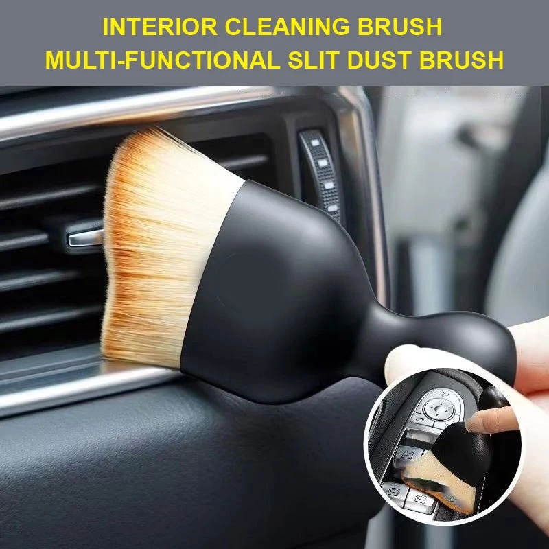 Soft Bristle Brush Car Interior Crevice Dusting  Air Conditioner Vent Cleaning Brush Washing