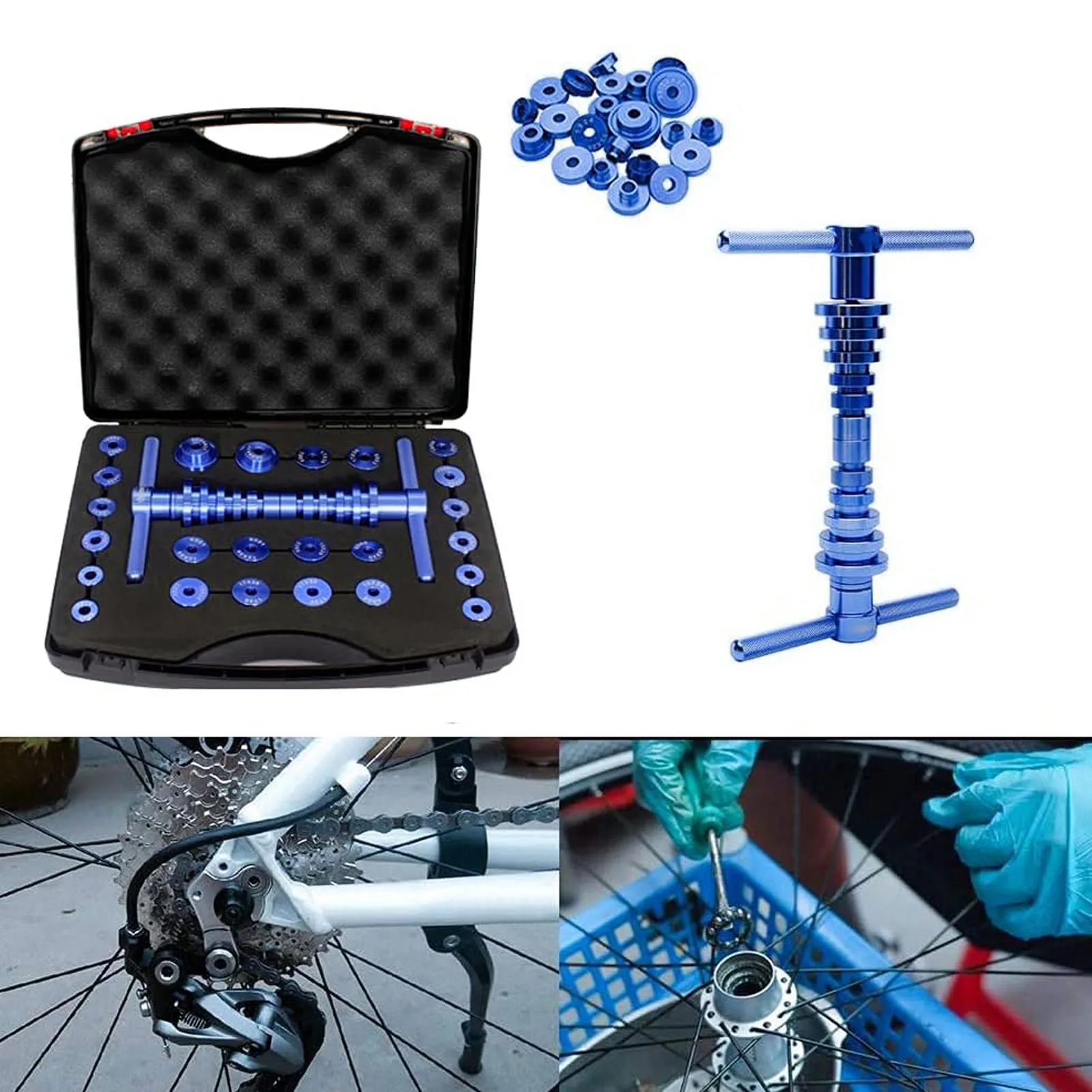 

Набор прессов для подшипников, циклическая ступица, колеса BB, установка осей, инструменты для ремонта, универсальный комплект