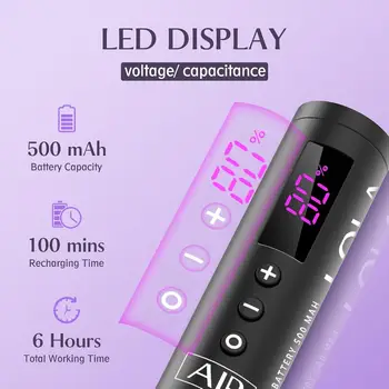 Bezdrátová sada tetovacích strojků EZ pro aplikaci permanentního make-upu s 3 ks baterií napájeného rotačního tetovacího zařízení určeného pro... 10 nejlepší prodej Dětský tetovací strojek - №2