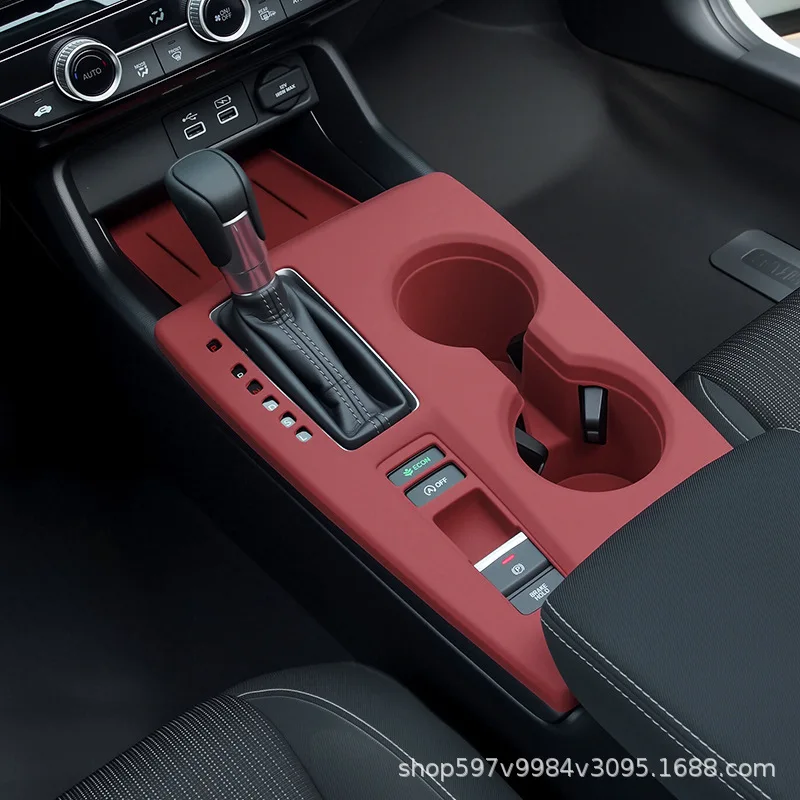 

Подходит для центральной консоли Honda Civic, силиконовый защитный коврик, держатель для чашки, коврик для внутренней модификации, аксессуары