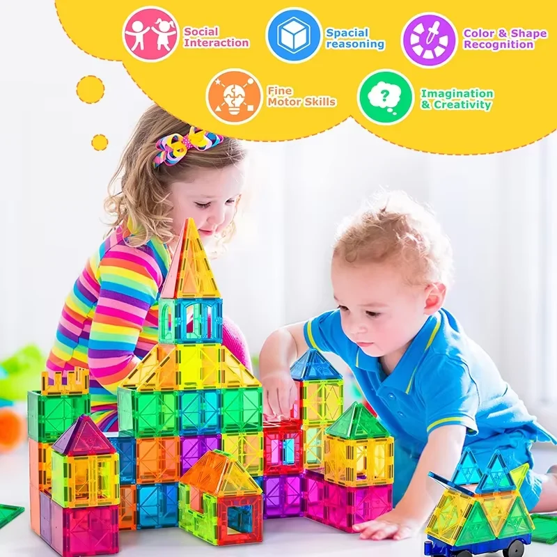

Large Color Window Magnet 88-108PCS DIY Building Blocks STEM Education Toys Suitable for Birthday Halloween Gifts for Teenagers