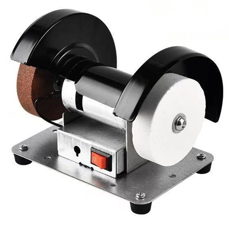 -FTGT EU Plug Compatible 200W Electric Mini Bench Sander Table Grinder Stepless Variable Speed Control For Cutter Polishing