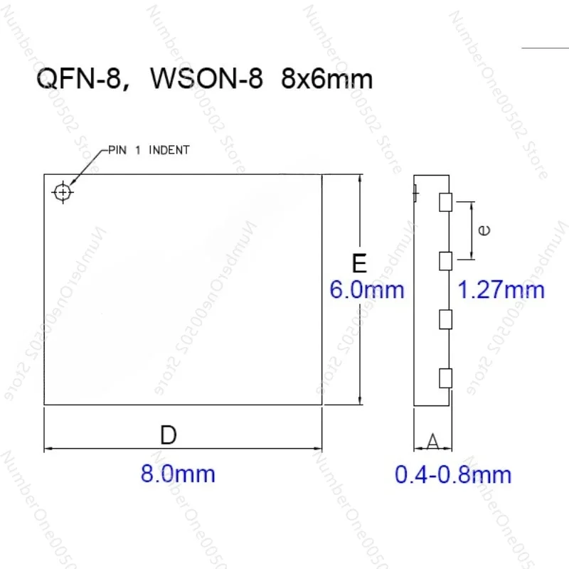 SF-QFN8-8X6A WSON8 QFN8 to DIP8 Programming Adapter Socket for 8x6mm 6x5mm Chip Programmer