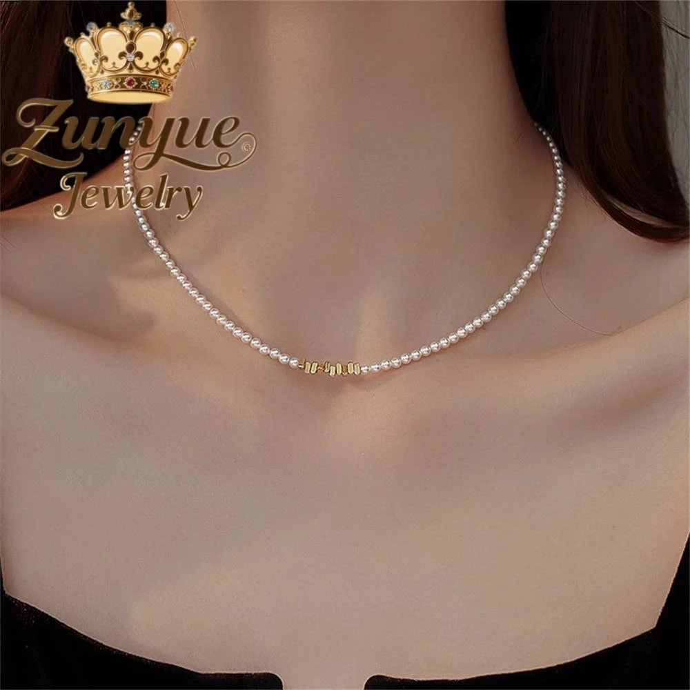 Silver Pearl Necklace Accessory A Versatile And High-End Beaded Necklace Accessory For Women In Summer Fashion Jewelry Exquisite