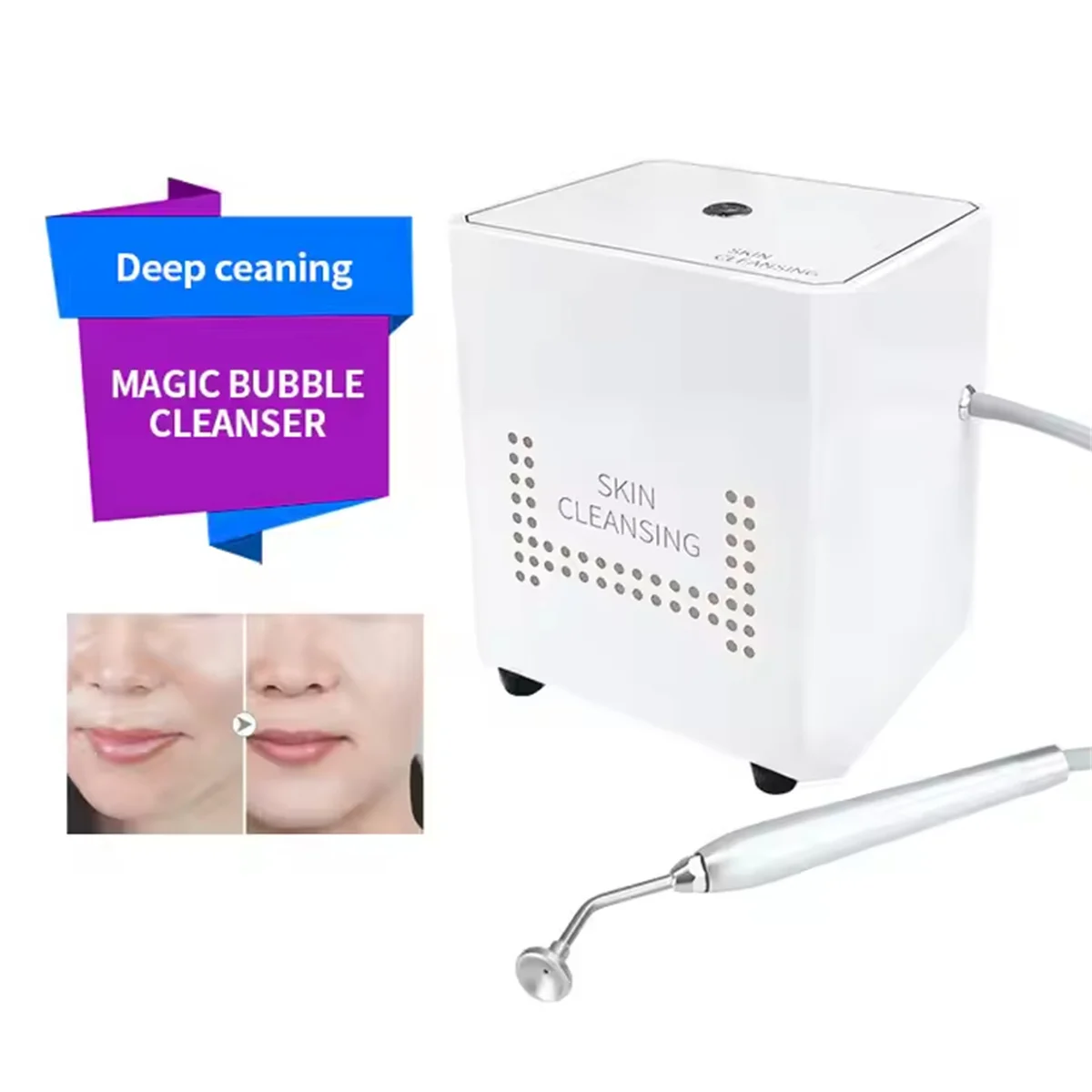 New portable magic bubble pen hydrogen oxygen bubble cleanser whitening and rejuvenation cleansing skin degreasing salon home