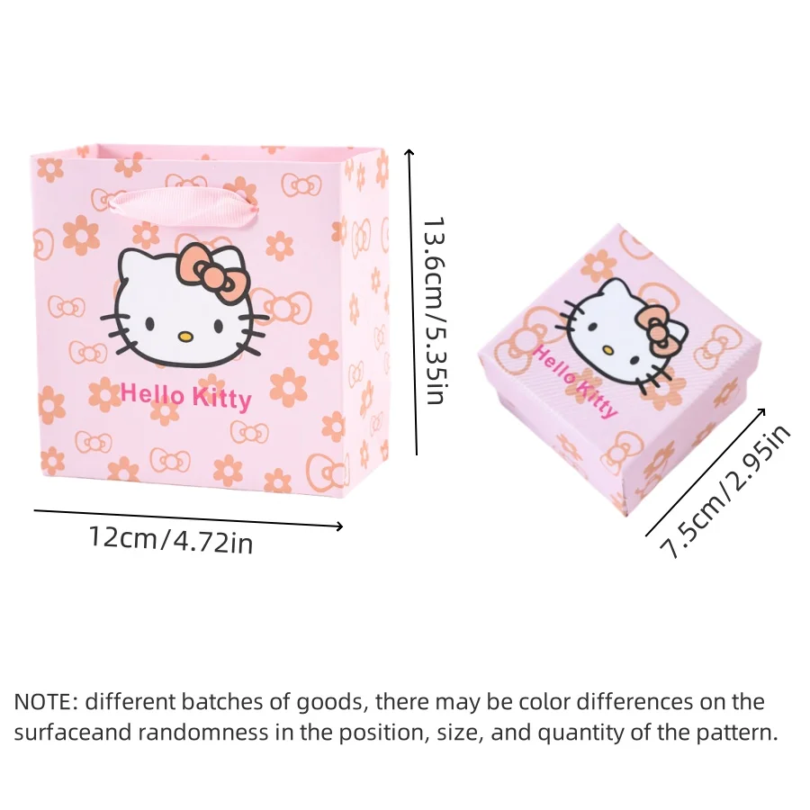 1/2 قطعة مجموعة علب هدايا مجوهرات HelloKitty أنيقة مع إغلاق مغناطيسي للإزالة صينية ديكور