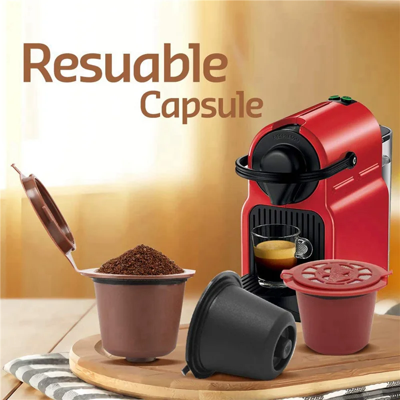 Cápsula de café expresso reutilizável recarregável a39m, 15 peças para máquina de café nespresso, recarga de cápsula reutilizável, cápsula vazia