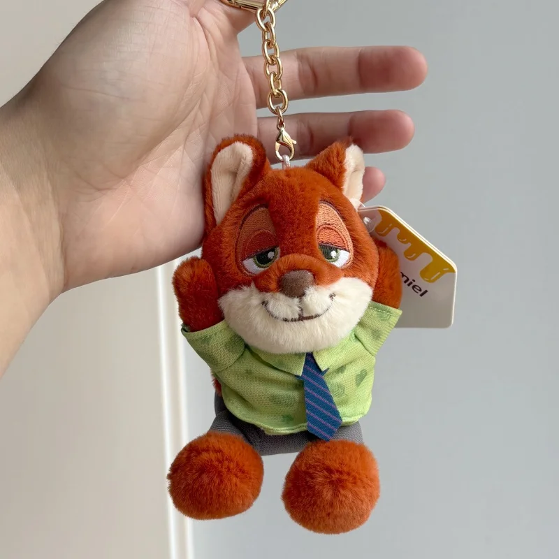 Disney Genuine Potdemiel Zootopia Judi Nick Anime Peripherals Plush Toy Bag Pendant Keychain Kawaii Girl Surprise Birthday Gifts