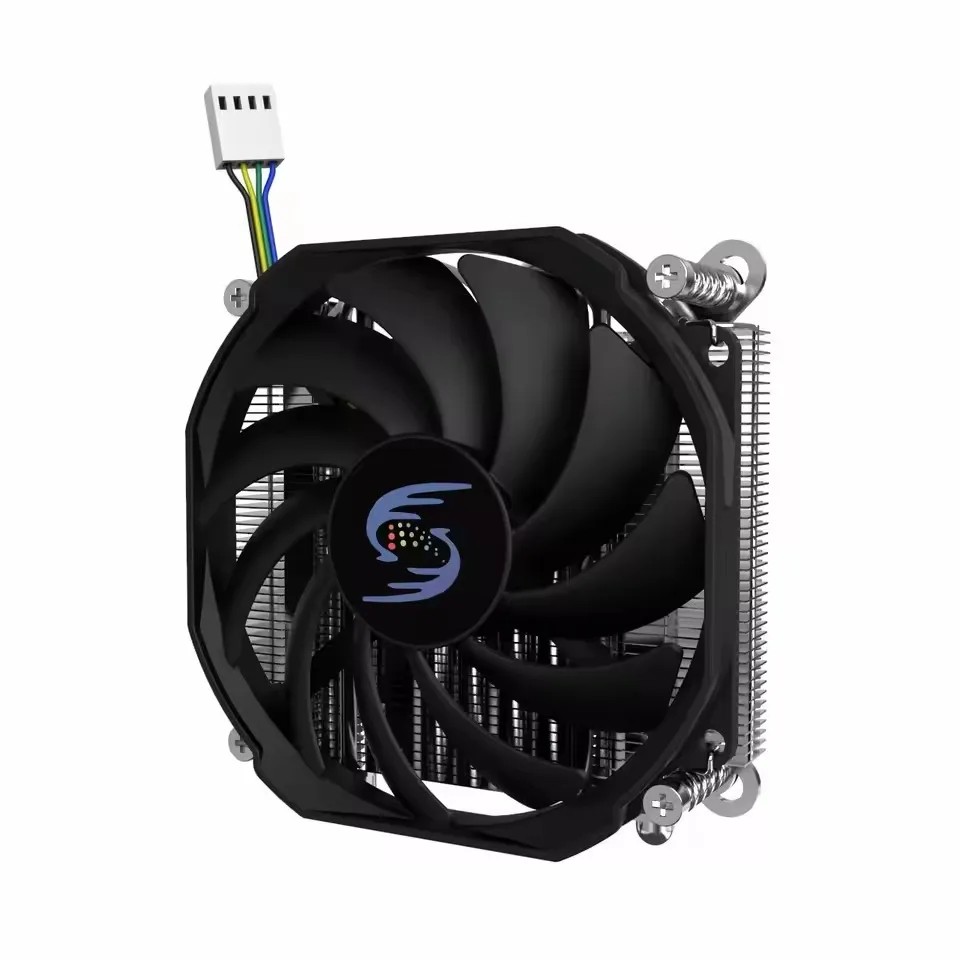

4PIN 90mm Pure Copper Tube Radiator 4 Heat Pipes CPU Cooler Height 32mm Height PWM CPU Cooling Fan for Mini PC Cpu Fan Black