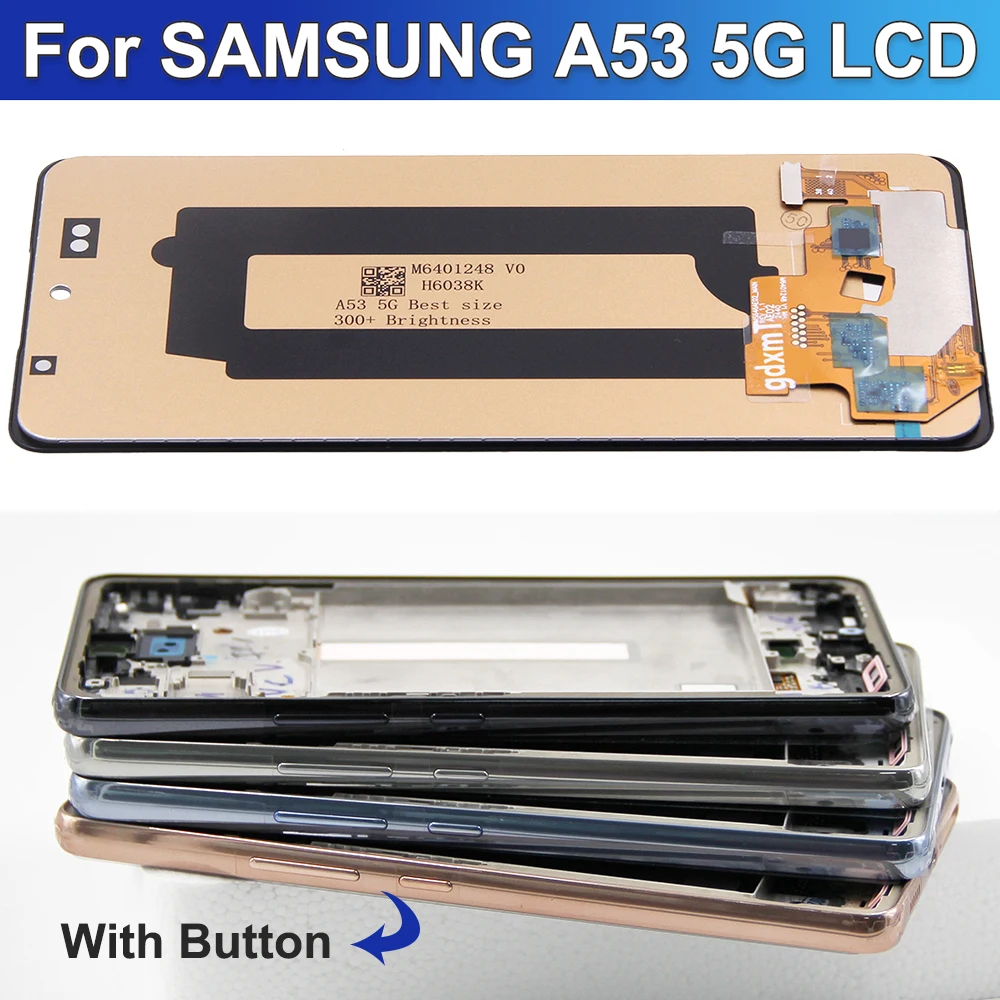 100% Tested For Samsung Galaxy A53 5G LCD Display With Frame Panel Touch Screen Digitizer Assembly For samsung A536 A536B Screen image 6