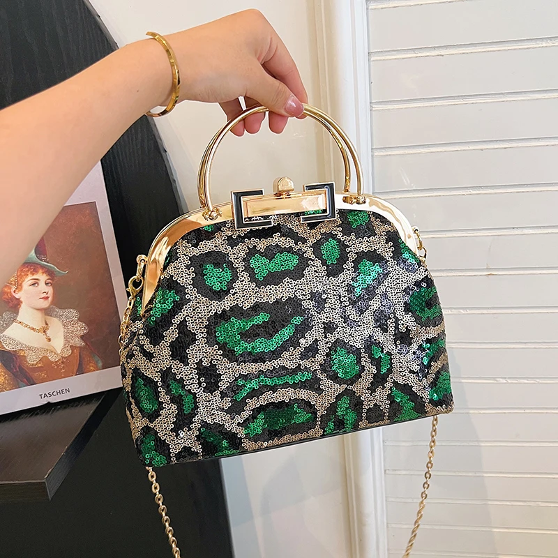 

Женские сумки через плечо с вышивкой, модная сумка через плечо с металлической ручкой и съемным ремешком-цепочкой, повседневные элегантные сумки-бумажники