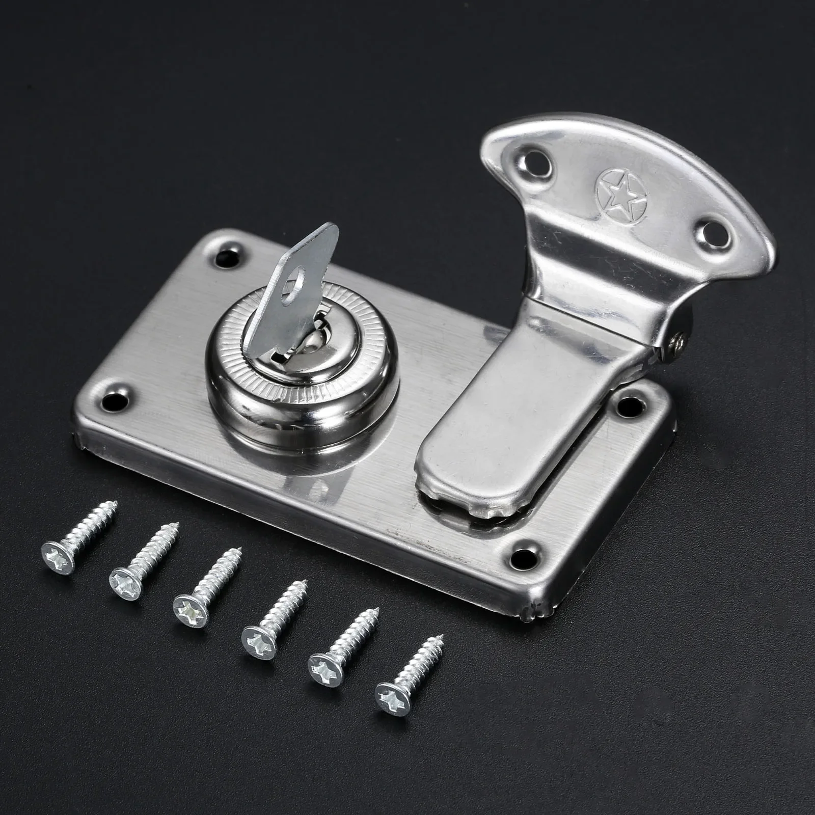 2Pcs Vintage Metal Lock 73*41mm Chest Box Gift Box Suitcase Case Buckles Toggle Hasp Latch Catch Clasp Furniture Hardware +Screw