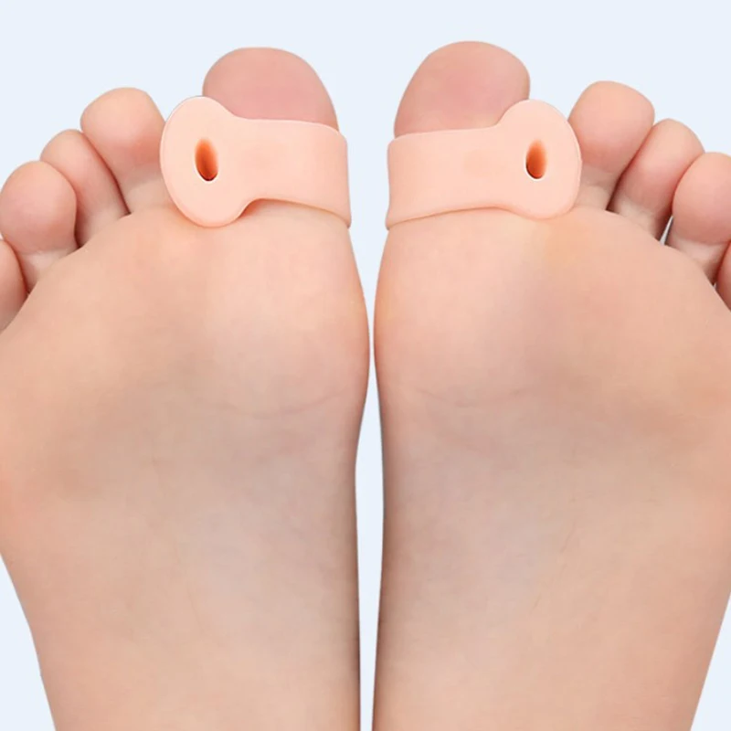 발 관리 실리콘 발가락 분리기 조절기, 젤 엄지 스페이서, 보호대 Bunions 무지 외반 교정기, 교정 교정, 2 개 = 1 쌍
