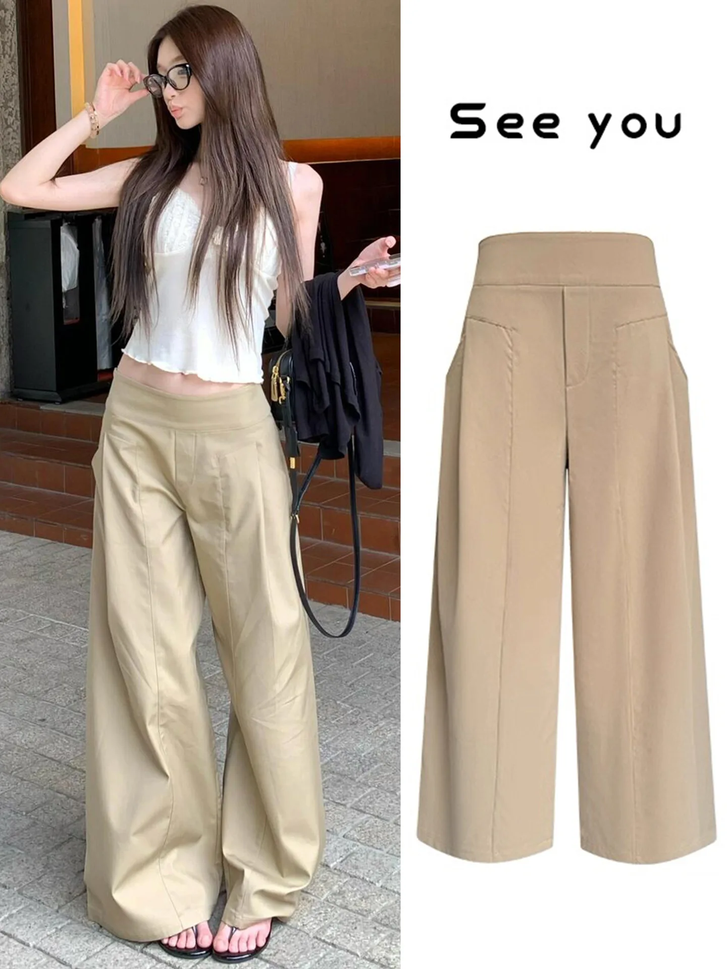 

Широкие брюки зеленого цвета, женские зимние термобелье свободного покроя, элегантные женские современные офисные плюшевые уютные брюки на флисовой подкладке Highstreet