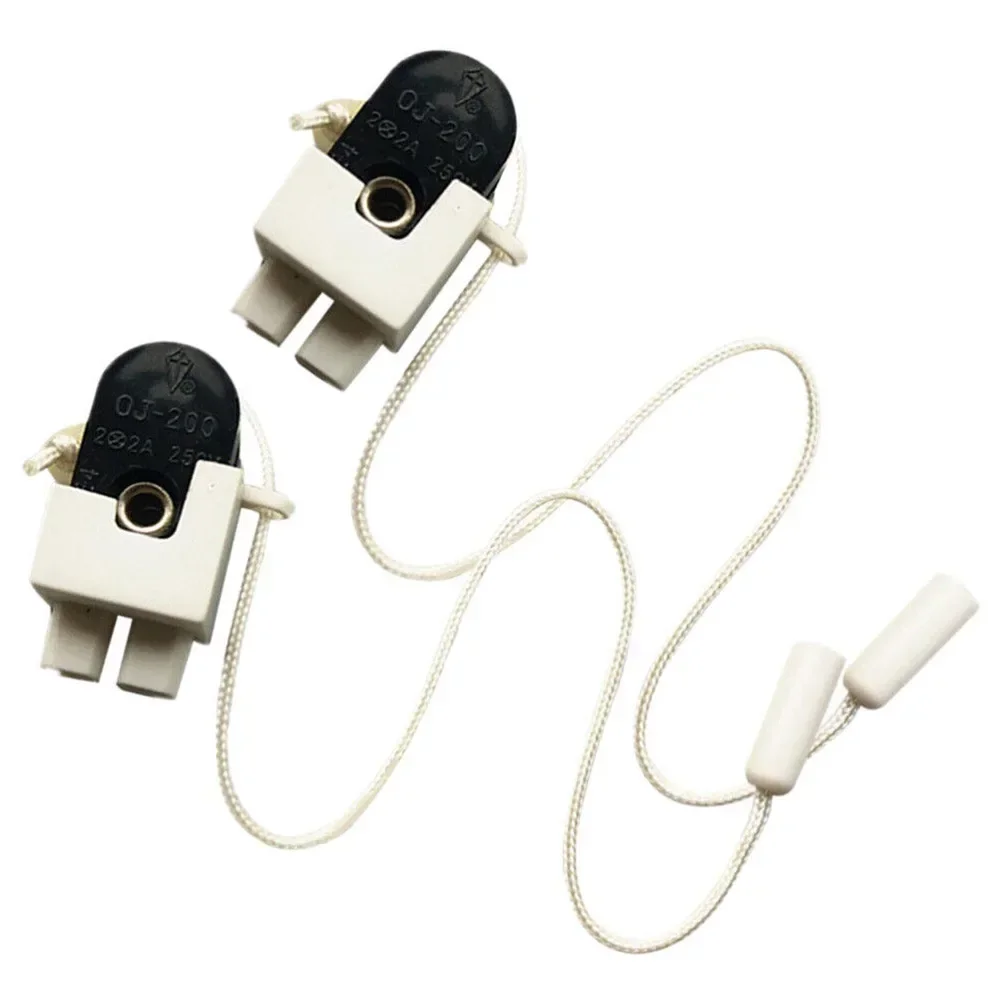 2 Pcs Repair Lamp Switches Cord-operated Switch For Office Single Pull Control Switch Replacement Eu Wall Led Lamp Light Cable