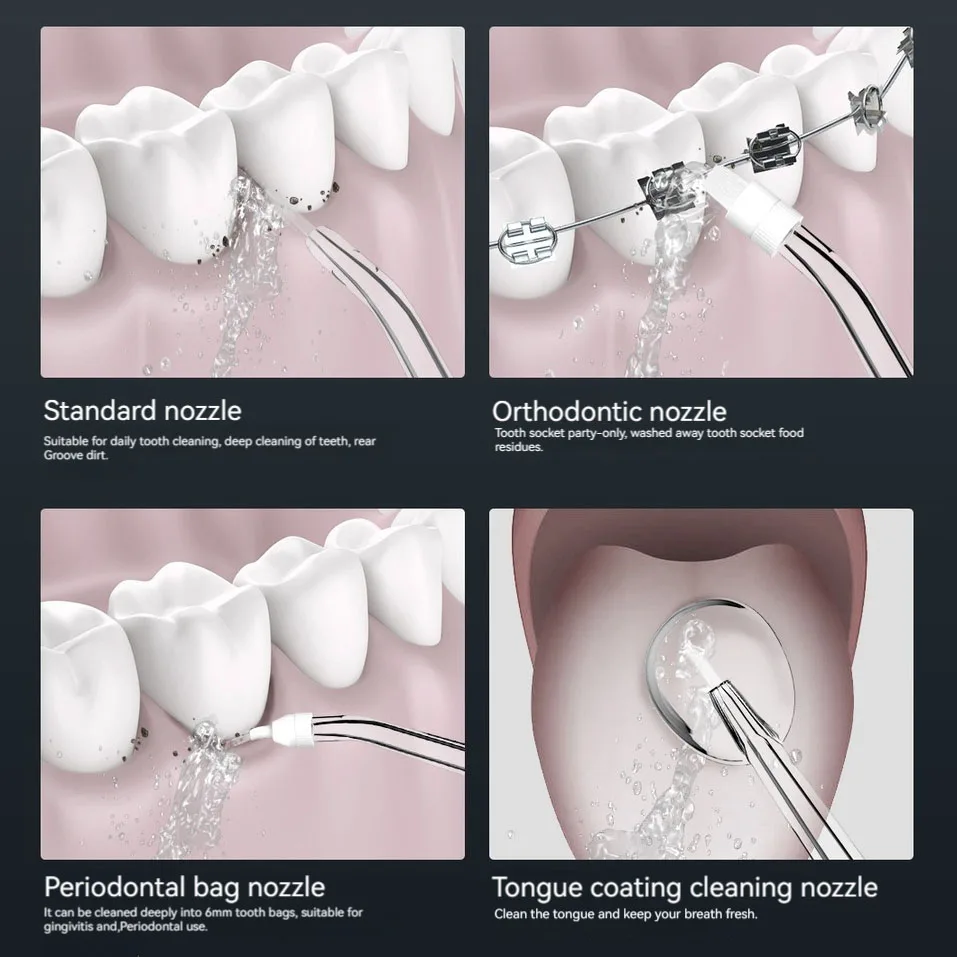 Dispositivo de riego arterial eléctrico para el hogar, conveniente dispositivo de belleza dental, hilo dental de agua, irrigador de cálculo dental, oral c