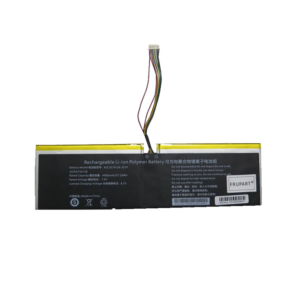 Laptop Battery For AEC3574126-2S1P 7.6V 4900MAH 37.24WH