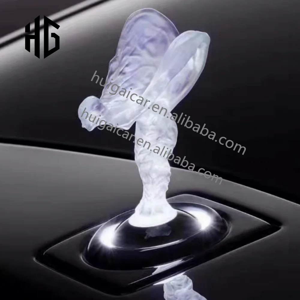 

High Quality Front Engine Hood Crystal Spirit of Mark With LED Lights for Rolls Royce Auto Accessories