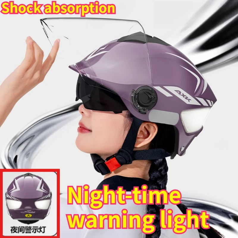 

Summer Cycling Helmet With Goggles Lens Ear Protection Reflective Sticker Bicycle Helmet MTB Road E-Bike Bike Helmet For Adult