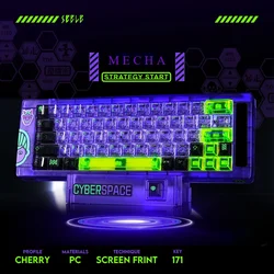 Mecha Keycap EVA NO.1 Keycap PC Full Penetration Full Set 171 Key High Penetration Wear Cherry Profile Key Cap