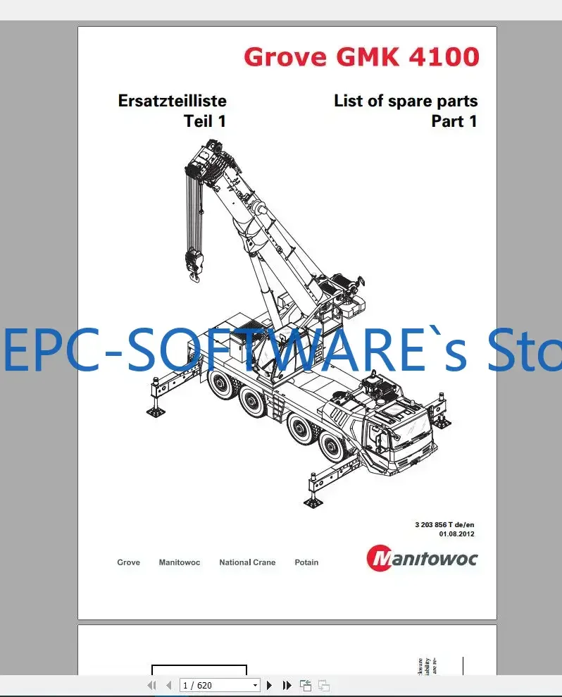 

EPC-SOFTWARE Мобильные кран Grove Все полное модели Руководство по эксплуатации, руководство по эксплуатации и обслуживанию, руководство по обслуживанию