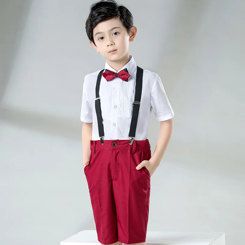 

Boys Wedding Suit Children Spring Summer Suit High Quality Boys Clothes Cotton Comfortable Boys Wedding Red Suits