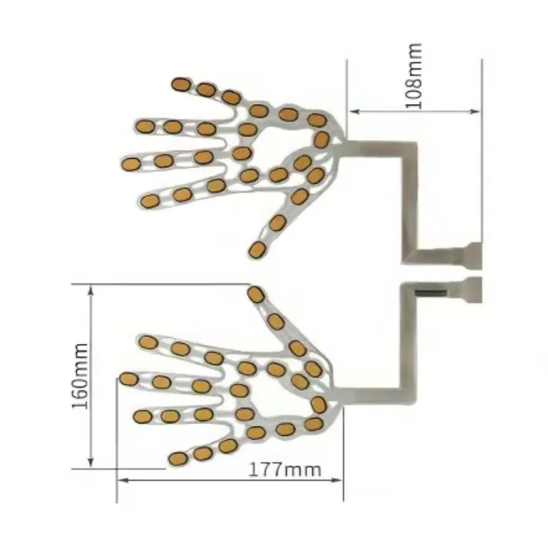 مستشعر مقاومة يدوية يمكن ارتداؤها يدويًا، مستشعر ضغط الفيلم المرن FSR لقياس قوة القبضة