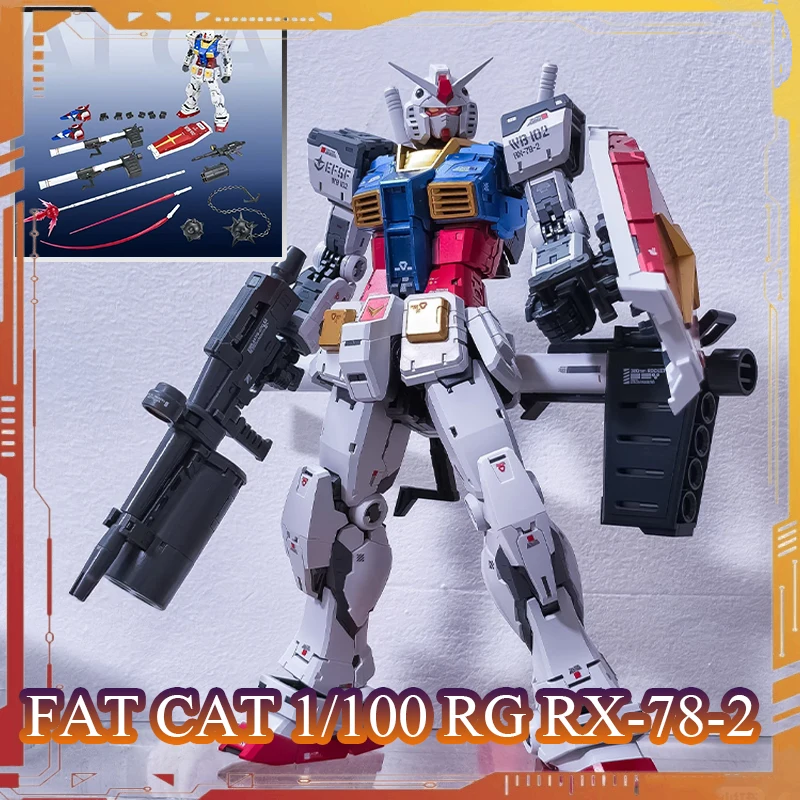

Reissue FAT CAT RG Rx-78-2 2.0 Anime Action Figures Enlarged Version 1/100 Scale Assembly Model Kits Plastic Toy Birthday Gift