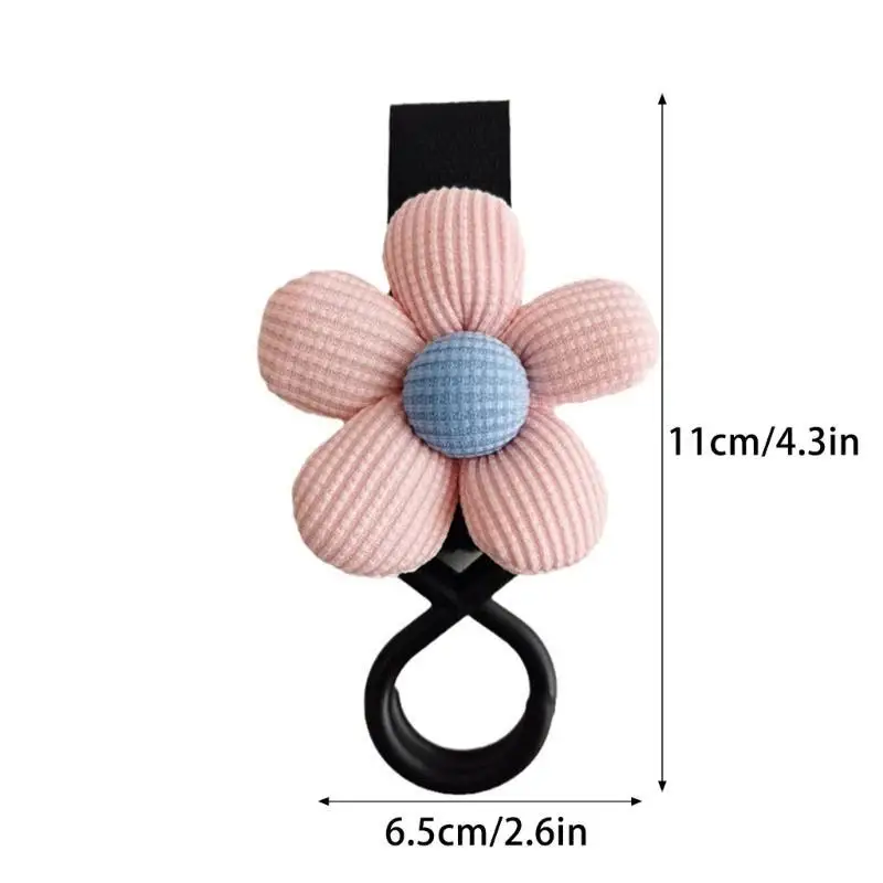 U13F Fashionable Flower Print Baby Stroller Hook Rotatable & Practical Pushchair Hanger for Shopping Walking & Traveling