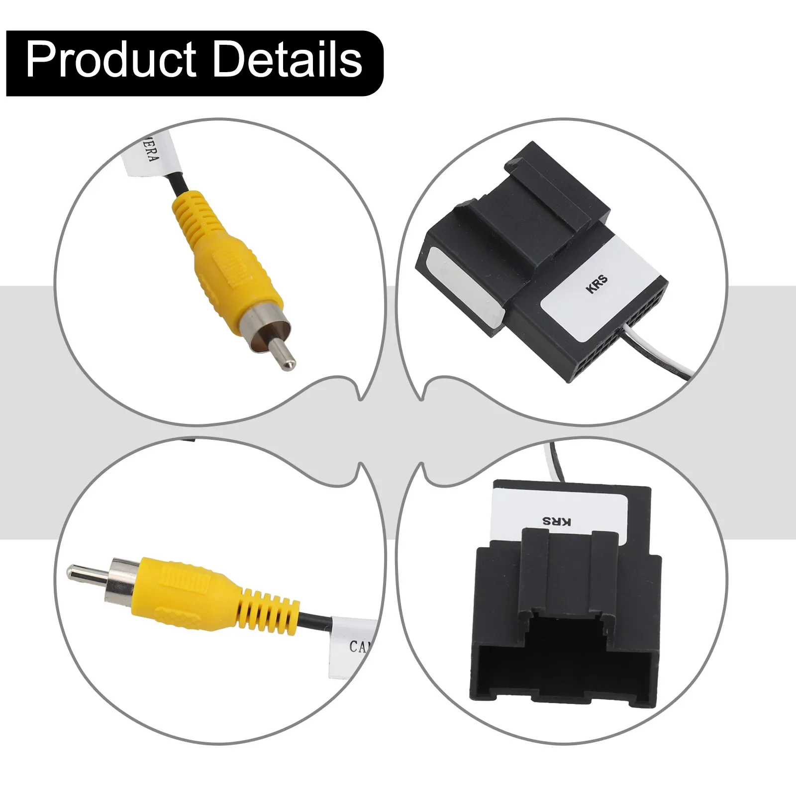 

Rear View Cable Reverse Camera ABS Reverse Camera Output Video Adapter Wiring Wiring Cable None High Quality Brand New